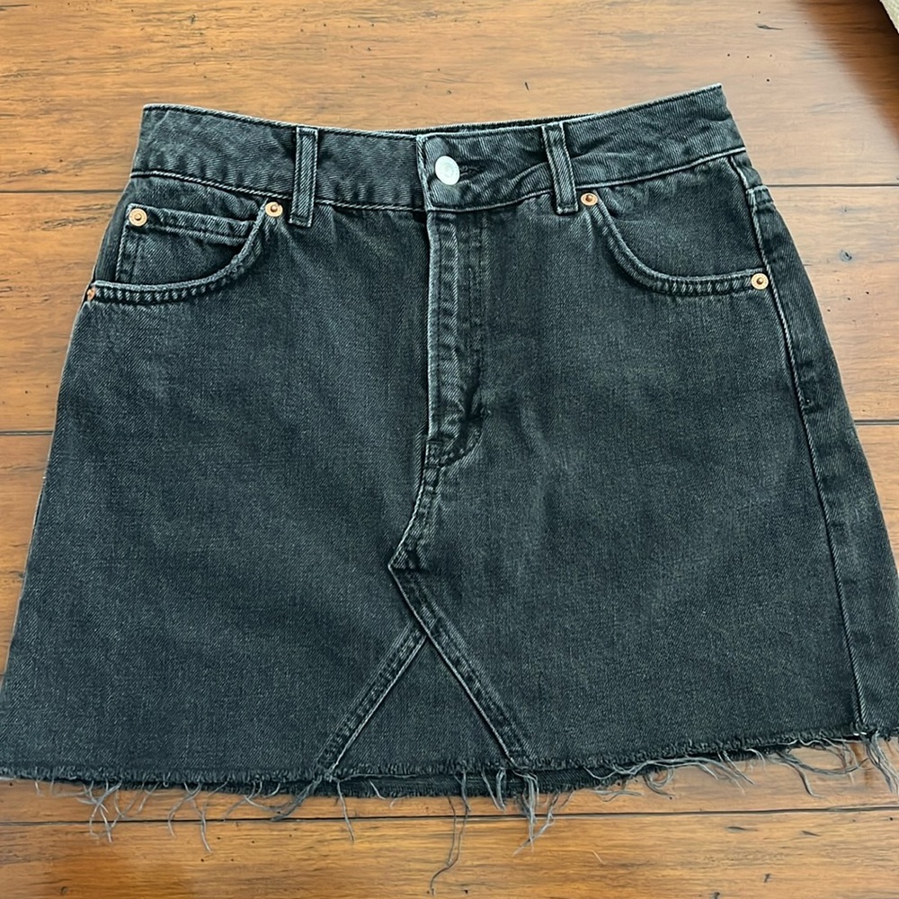 Topshop Back Denim Mini skirt